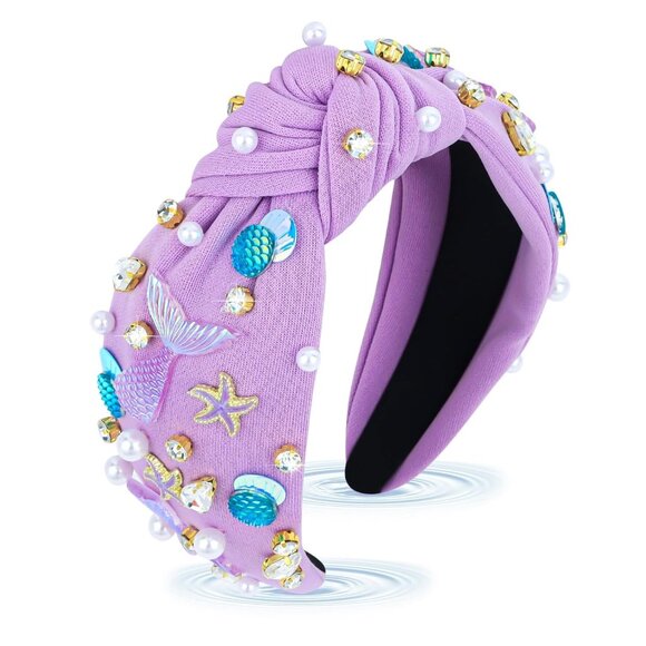 Accessories - Mermaid Headband Cotton Teens Rhinestones Pearls Starfish Decor Gift